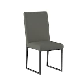 Cadeira Para Mesa Jantar Com Base De Ferro Preto - Balaqui Cinza