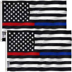Bandeira Anley Fly Breeze Thin Blue Line e Red Line USA 90x150