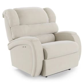 Poltrona Do Papai Reclinável Napoli Power Touch Veludo Fh1 Bege