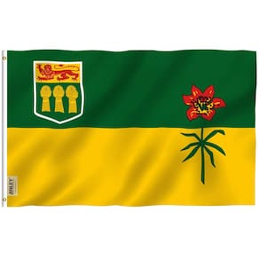 Bandeira Anley Saskatchewan 90x150cm poliéster com ilhós de latão