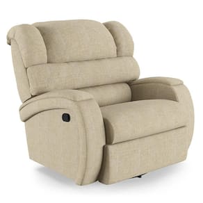 Poltrona Do Papai Reclinável Napoli Glider Giratória Linho Fh1 - D`rossi Cor Bege