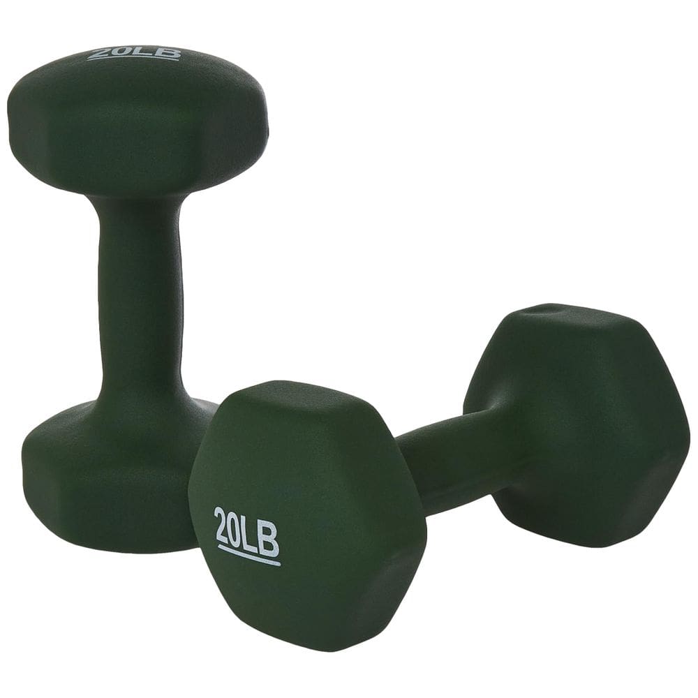 Haltere Amazon Basics revestido com neoprene 9,07 kg (20 lb) x2 escuros