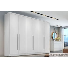 Guarda Roupa Casal 6 Portas E 8 Gavetas Robust-livorno Branco