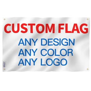 Bandeira personalizada Anley Rip-Proof, dupla face, 120x180cm, ao ar livre