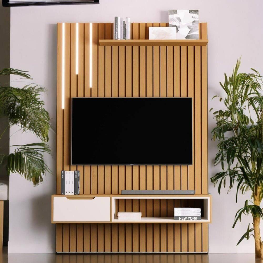 Home Para Tvs 60" Tucumã 1.4 Nature Com Led Jb