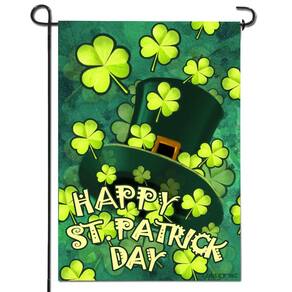 Bandeira de jardim Anley Happy St. Patrick`s Day 32x45cm Poliéster