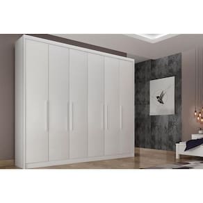 Guarda Roupa Casal 6 Portas E 6 Gavetas Santoro/bolonha Branco - Horizonte