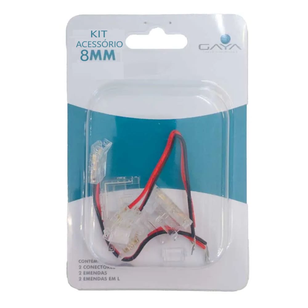 Kit 6 Conectores + Emendas L Para Fita LED 2835 8MM Gaya