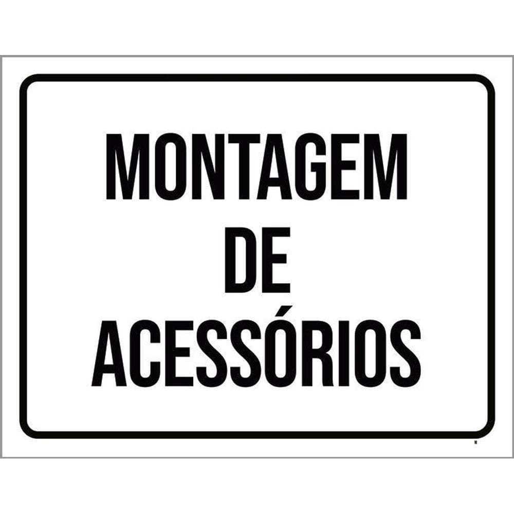 Kit 3 Placas Sinalização Setor Montagem De Acessórios