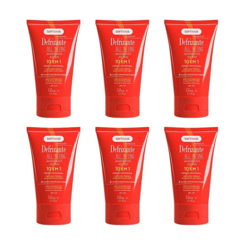 Defrizante Soft Hair 150G All In One - Kit Com 6Un