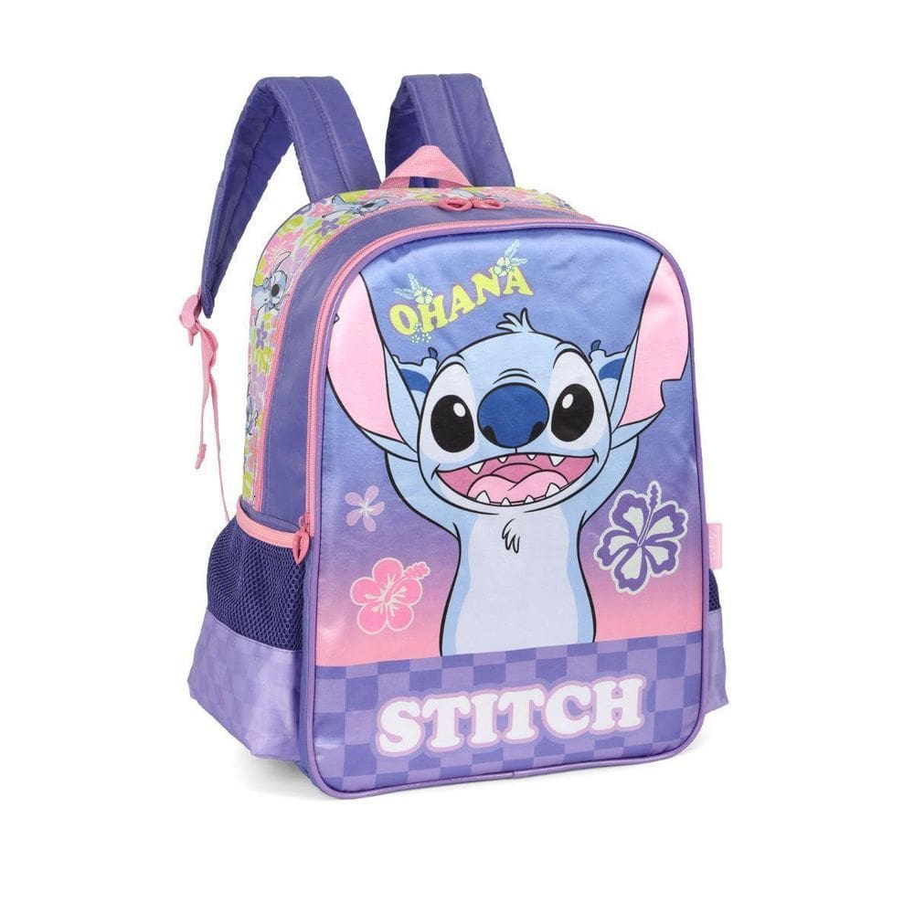 Mochila De Costa Violeta Stitch Disney Classics Infantil