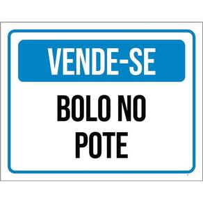 Kit 3 Placas Vende-Se Bolo Caseiro No Pote