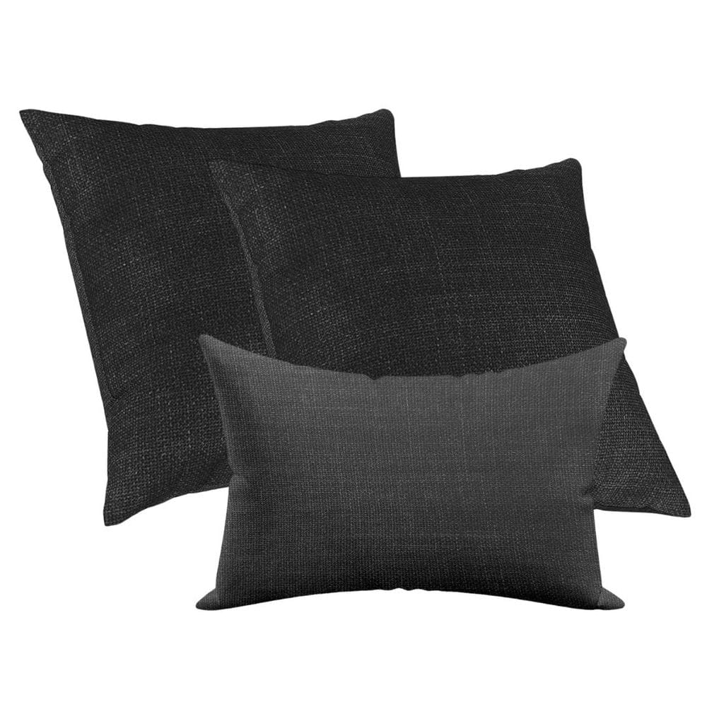 Kit Capas De Almofadas Decorativa 50x50cm e 30x50cm Cinza