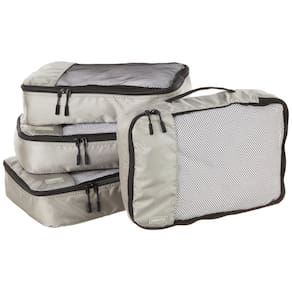 Cubos de embalagem: Amazon Basics for Travel, 4 peças, cinza
