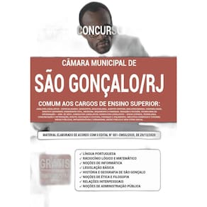 Apostila Câmara De São Gonçalo Rj - Comum Ensino Superior
