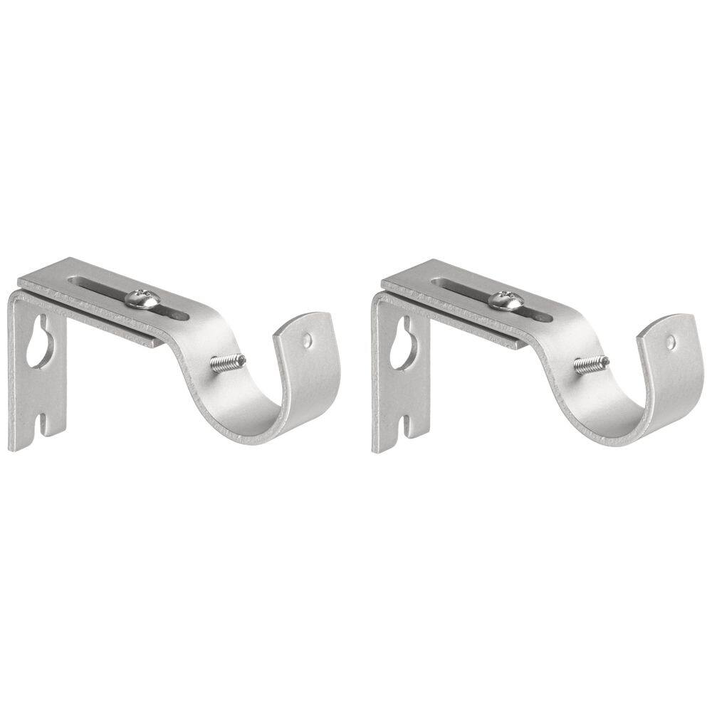 Ganchos de suporte de parede com haste de cortina Amazon Basics Silver Nickel