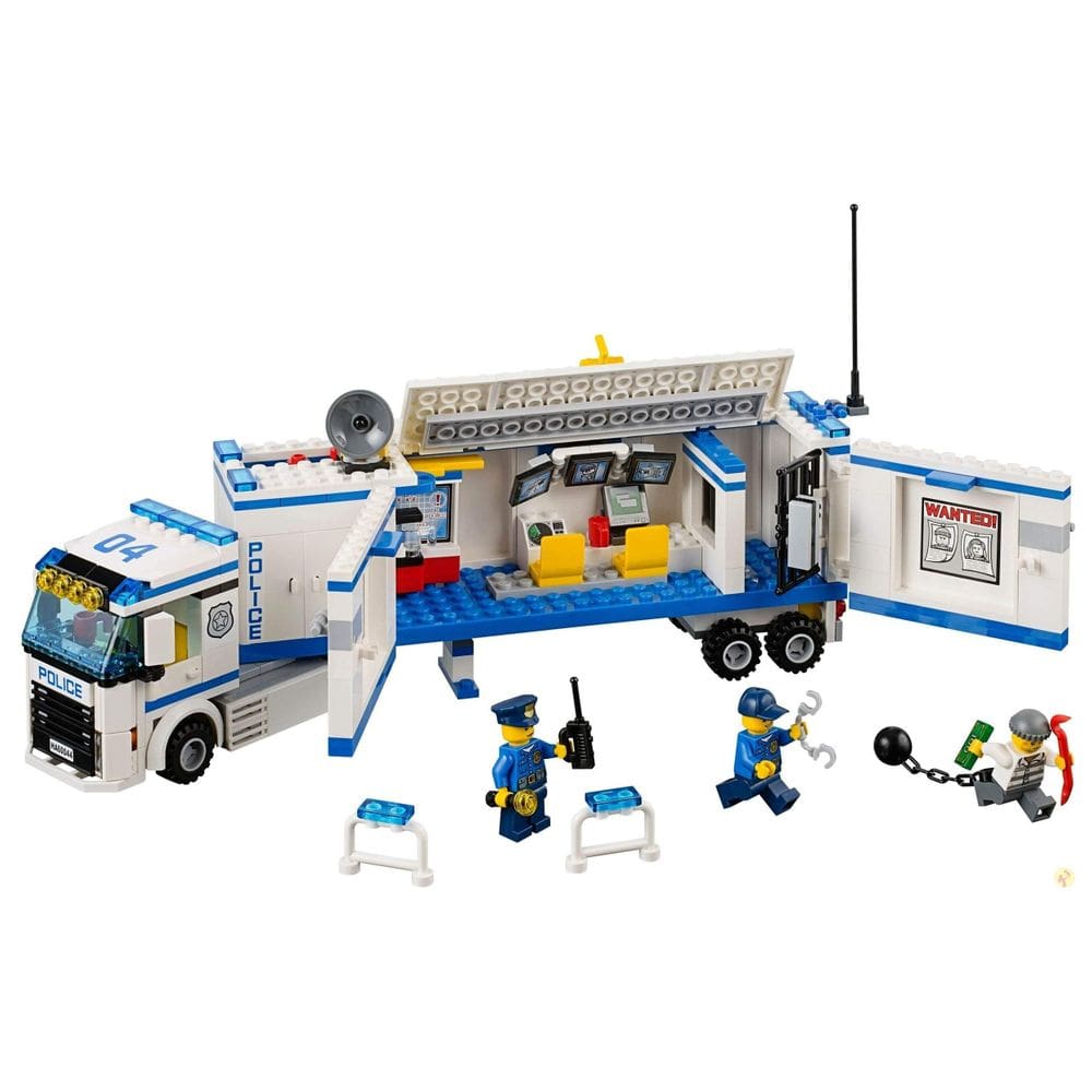 Unidade de polícia móvel Toy LEGO City Police 60044 com 3 minifiguras