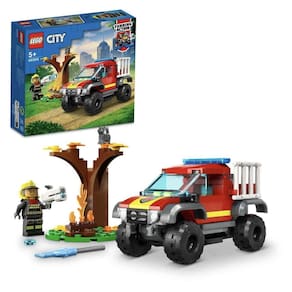 Blocos de construção LEGO City 60393 Caminhão de bombeiros off-road com mais de 5 anos