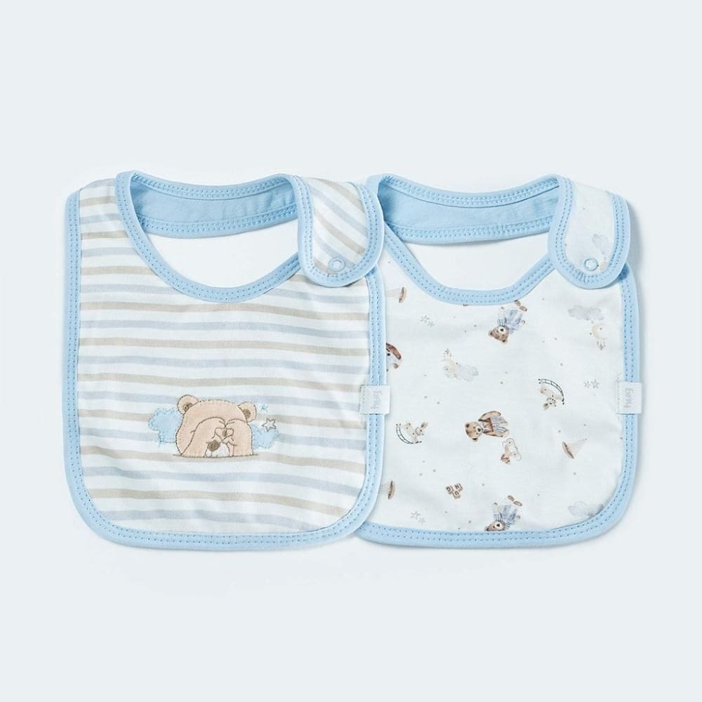 Kit Com 2 Babadores Hug Sweet Dreams Azul Místico