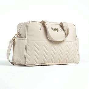 Bolsa de Maternidade Hug Grande Zig Zag Bege