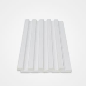 Painel Ripado de Poliestireno 12,2 Cm X 1,2cm Metro Linear-gr02pr-w - Barra 2,85ml - caixa com 2,85 Unidade - White