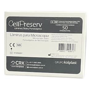Lâmina Microscopia Kolplast Fosca 25,4x76,2mm 50 Unid