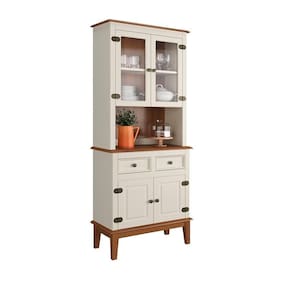 Arca E Oratório 4 Portas E 2 Gavetas - Madeira Maciça Off White