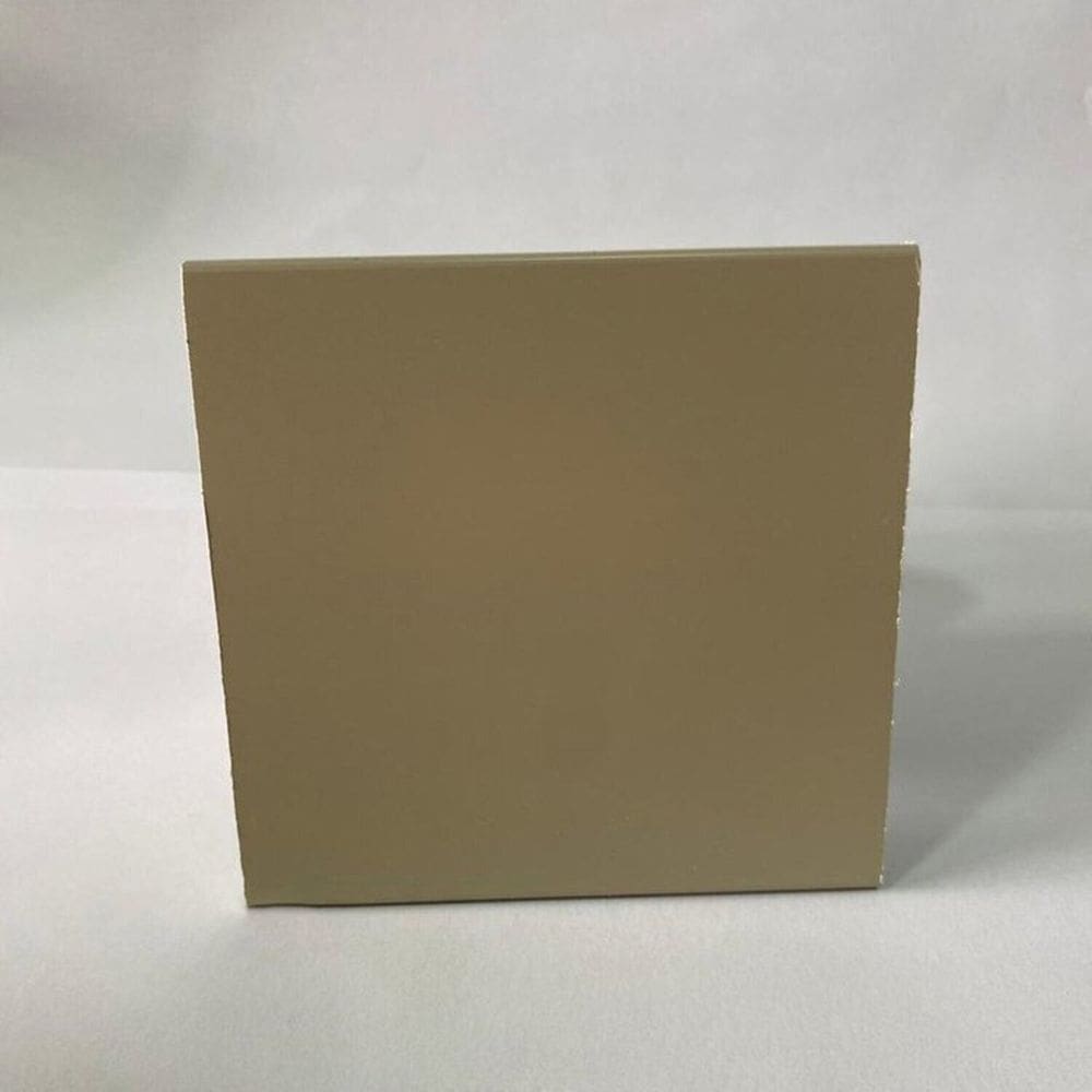 Kit com 20 Barras Rodapé de Poliestireno 10cm X 15mm Frisado Color 48m Caqui