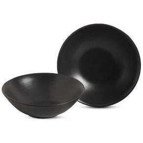 Conjunto 6 Bowls Decorados Preto Acetinado 300Ml