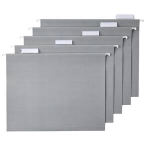 Pastas de arquivos suspensas Amazon Basics, tamanho carta, cinza, pacote com 25