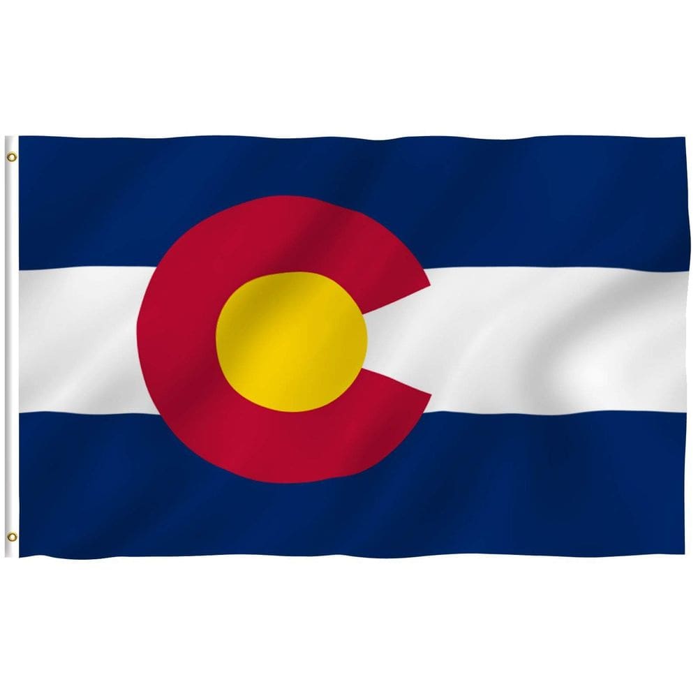 Bandeira Anley Colorado State Poliéster 90x150cm com anel de latão