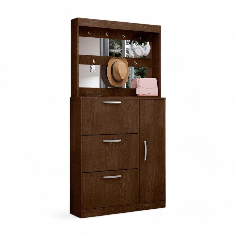 Sapateira Com Espelheira Porta-objetos Manu Malbec