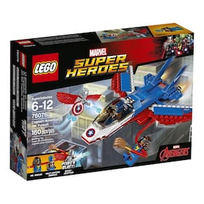 Kit de construção LEGO Super Heroes Captain America Jet 76076