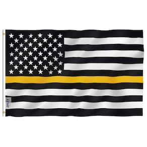 Bandeira Anley Fly Breeze Thin Gold Line EUA 90x150cm Poliéster