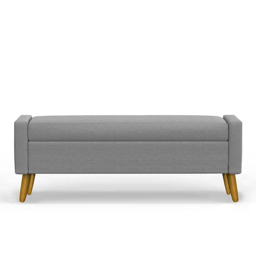Recamier Bau Londres 1,60m Linho Cinza - Clique Decor