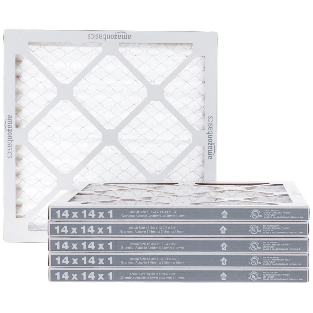 Filtro de ar Amazon Basics Merv 8 AC Furnace 14x14x1”, pacote com 6