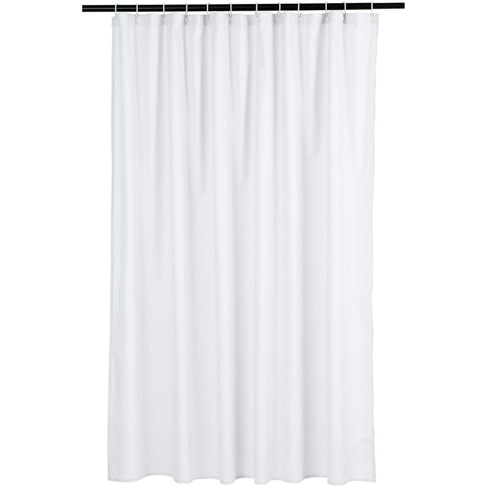 Cortina de chuveiro Amazon Basics leve de microfibra branca