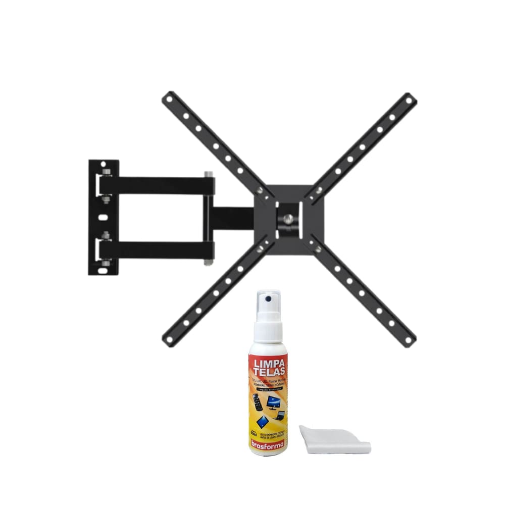 Suporte Articulado de TV 10”/60” com Limpa telas - Brasforma
