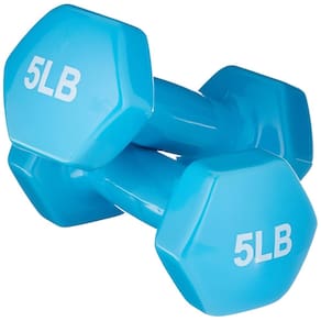 Halteres Amazon Basics Hand Weights 2x2,5 kg revestidos de vinil