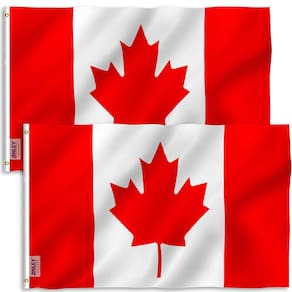 Bandeira Anley Canada 90x150cm Poliéster Cor Viva