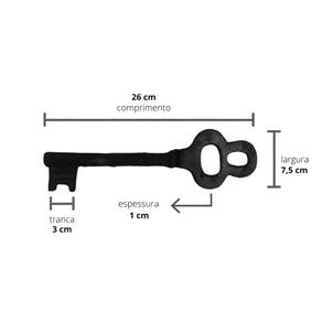 Kit 5 Chaves Decorativas Rústica Enfeite Em Ferro Nº 01 26Cm