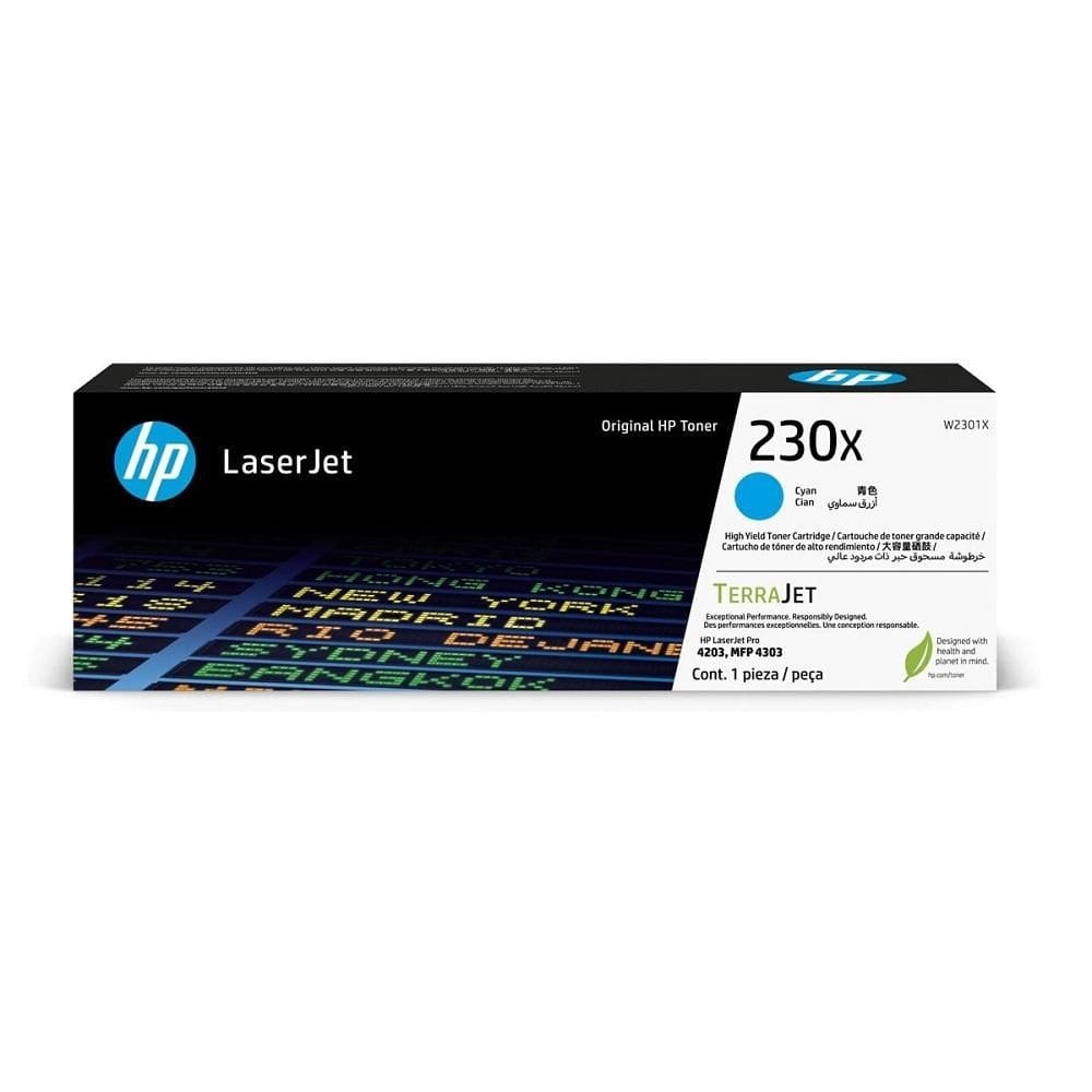 Toner Laser W2301X Ciano, PRO 4303FDW/PRO 4203DW , HP