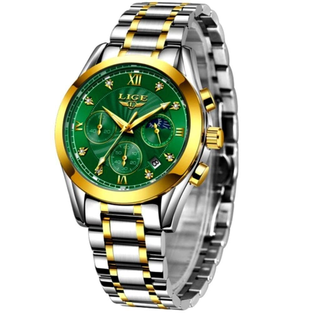 Relógio Feminino Analogico De Quartzo Pulseira Em Aço Casual