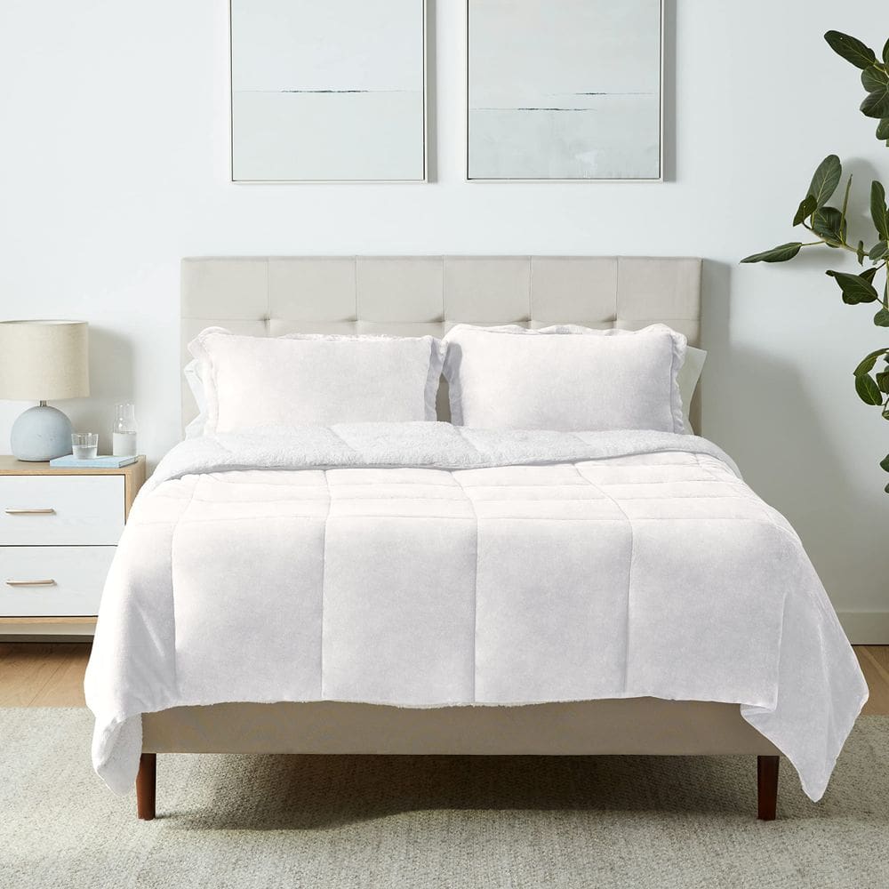 Conjunto de edredom Amazon Basics Ultra-Soft Micromink Sherpa