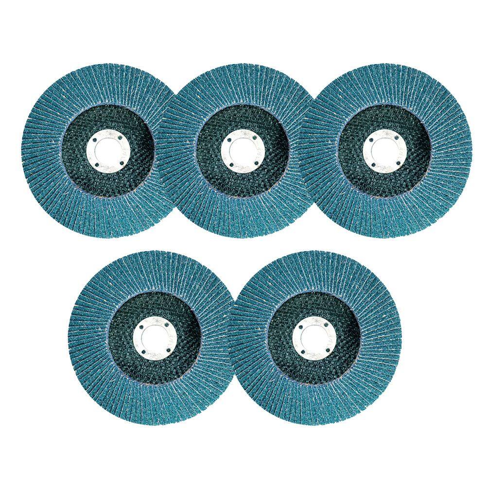 Kit 5 Disco Flap Desbaste Acabamento Grão 40 115x22,23 Matz