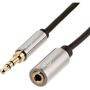 Cabo de extensão de áudio Amazon Basics 3,5 mm Aux Jack 7,6 m