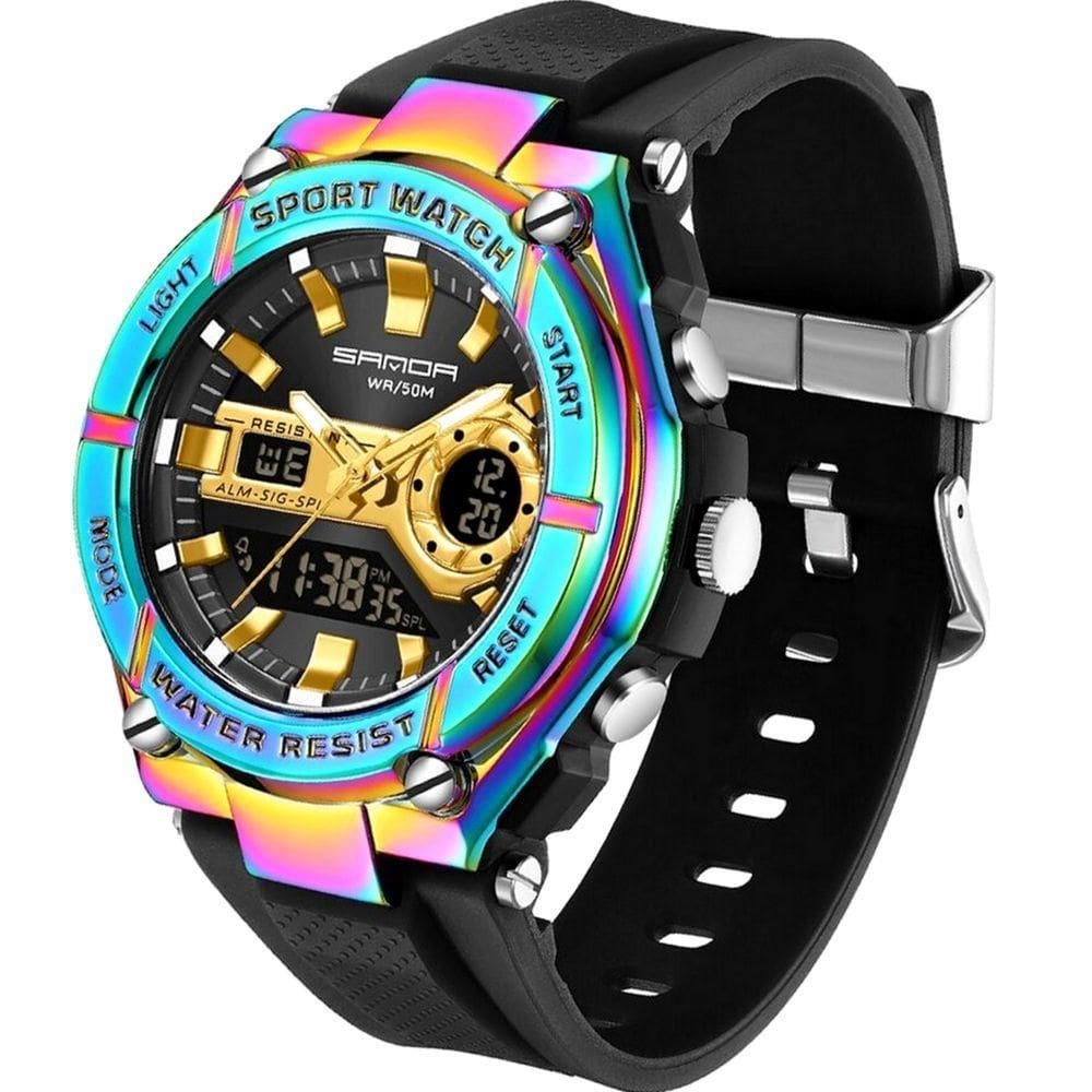 Relógio Sanda Esportivo Masculino Led Digital A Prova D`água