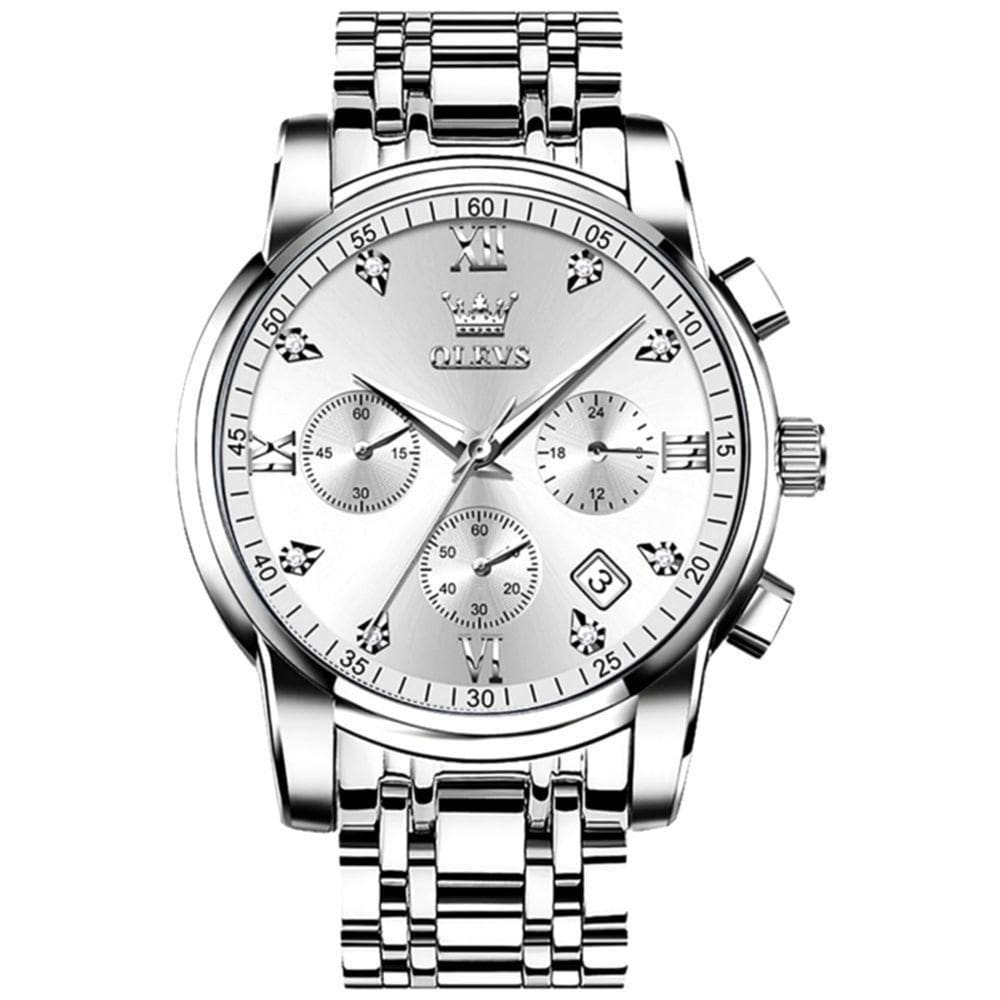 Relógio De Pulso Masculino Pulseira Inox