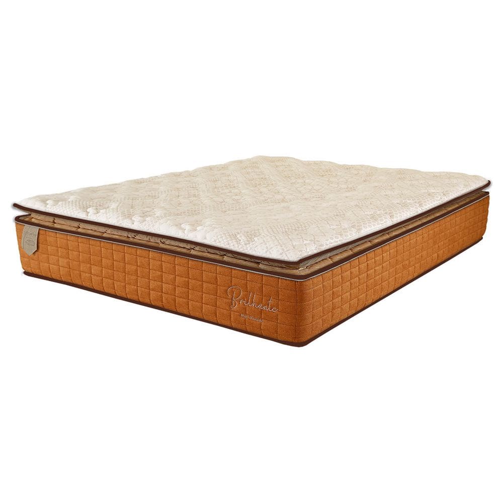 Colchão Queen Size 158X198X30 Prorelax Brilhante Molas Ensacadas Pillow Top Turn Free - Terracota