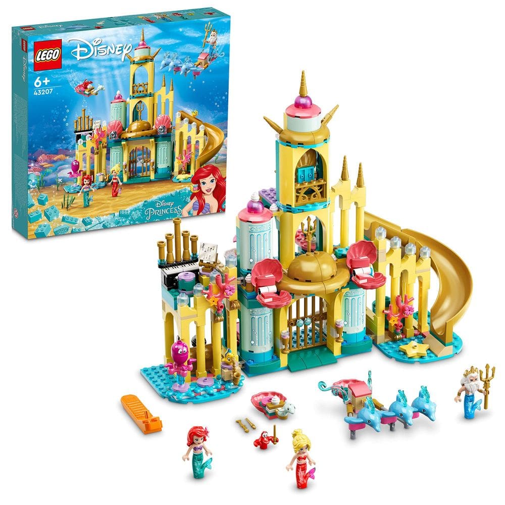 Conjunto de construção LEGO Disney Ariel`s Underwater Palace com boneca